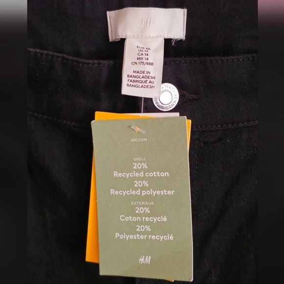 H&M Black Skinny High Waist Jeans Size 14 - Picture 2 of 7